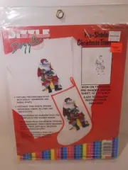 DIZZLE ART Pre-Shaded Christmas Iron-On Transfer - SANTA CLAUSE # 50089
