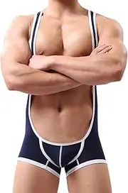[TiaoBug] Men's Leotard Freestyle Wrestling Singlet Struggles Backless Bodysuit