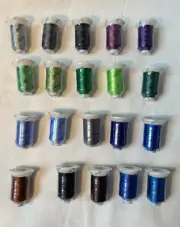 Simthread 100% Polyester Embroidery Machine Set Of 20 Thread 550Y ALL NEW SEALED