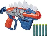 Nerf - Dinosquad - Stegosmash Dart Blaster - US Version - Stegosaurus Dinosaur Design - Pull-Back Priming Handle - 5 Official Nerf Darts - 4-Dart Storage - Toys For Kids - F0805 -Ages 8+