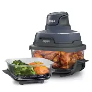 Ninja Crispi Air Fryer, 4 Qt Glass Portable Cooking System, Gray (FN101CGY)