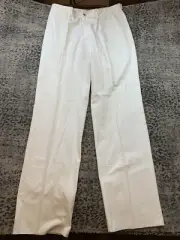 Orvis Pants Men’s 36 White Flat Front NWT Unhemmed Cotton Twill
