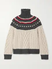 [Brunello Cucinelli] Brunello Cucinelli - Cable-knit Cashmere Turtleneck Sweater - Beige - small small Neutrals