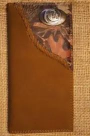 ZEP-PRO Florida State Seminoles FSU Leather Fence Row Camo Wallet BURLAP BAG