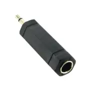 Audio Adaptor 6.35mm 1/4" Mono Socket - 3.5mm Mono Plug