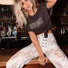Jagger and Stone Penny Lace Flare Pants 2 NEW White Flares Bellbottoms Boho