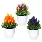 Desktop Ornament Fake Potted Plastic Plant Artificial Flower Simulation Bonsai