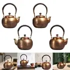 Copper Teapot Copper Kettle Retro with Insulated Handle Hot Water Kettle Tea