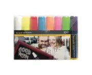 Set of 8 Securit Chalkmaster 15mm Liquid Chalk Pens Assorted Colours