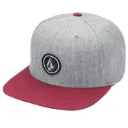 Volcom Men's Quarter Twill Grey Combo Snapback Hat (GRC)