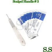 NO. 3 SCALPEL HANDLE W/20 NO. 11 BLADES~NEW!!