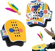 Family Paddle Game, Portable Paddle Game, Shuttlecock Sport Game, Hand-Eye Coordination Game, Balance Training Game, Paddle Game for Kids, Paddle Game for Adults, Outdoor Ball Sport