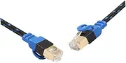 WOFASHPURET 15m Cat7 Ethernet Cable for Router and 10gbps High Cable Double Shielding and Fiber Mesh Corrosion-Resistant Connectors Strong and Fashionable