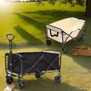 Heavy Duty Foldable Beach Trolley 150KG 5" Solid Wheels 150L Storage Camping