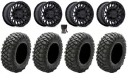 MSA Clubber 15" Wheels Bk 28" Crawler XG Tires Polaris RZR XP 1000 / PRO XP