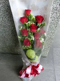 在飛比找Yahoo!奇摩拍賣優惠-E3/畢業花束 9朵玫瑰【板橋區 朵麗絲花店】大台北專人送達