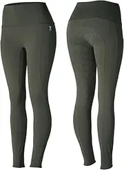 [HORZE] Womens Gillian Silicone Full Seat Tights - Roasted Cashew - 28