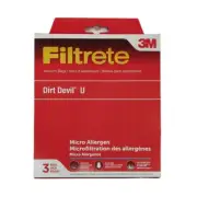 New 3 Bags of Filtrete 3M Vacuum Bags Dirt Devil U Micro Allergen OEM Official