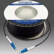 50 Meters LC to LC Outdoor Armored Simplex Fiber Patch Cable, Single Mode Fib...