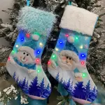 (熱賣）聖誕襪帶燈聖誕老人閃亮 LED 掛襪聖誕裝飾