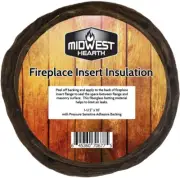 Fireplace Insert Insulation Roll with Self-Adhesive Backing