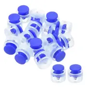 16Pcs 0.6" Dia Cord Locks Double Hole Stopper Blue