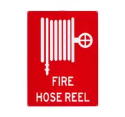 Fire Hose Reel 450x600mm Large Safety Sign Polypropylene Wall/Door Mountable