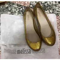 在飛比找蝦皮購物優惠-👩🏻 全新melissa 金色魚口娃娃鞋 🆕