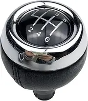 Car Shift Knob 5 6 for Speed Car Leather Gear Shift Knob MT Lever Shifter Knob Head for Mini for Cooper R55 R56 R57 R58 R59 R60 R61 F54 F55 F56 F57(R12345 Black)