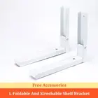 Microwave Wall Mount Shelf - Retractable, Foldable Kitchen Oven Bracket Holder