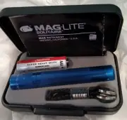BLUE MAGLITE SOLITAIRE AAA, INCANDESCENT, KEYCHAIN, MAG-LITE TORCH, With battery