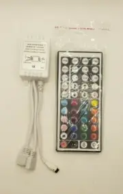44 KEY IR REMOTE CONTROLER BOX AC/DC 12V FR LED RGB 5050/3528 ( 2 OUTPUT )