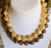 LOT PATCHINGTON Two Piece Genuine Lucite Marbled Bead Necklace