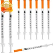 100Pcs/Pack, 1Ml Syringe with 30G (8Mm Long) Needle, Multiple Uses Laboratory Ac