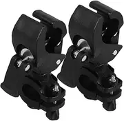 2Pcs Crutch Holder for Wheelchairs Mobility Scooters Durable Cane Rack Attachment Lightweight Storage Bracket Fits Standard Wheelchairs Practical Accessory