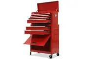 BULLET 8 Drawer Tool Box Cabinet Chest Storage, Toolbox Garage Organiser Set, Red