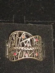 Paparazzi Red Pink Stones Silver Ring