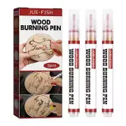 3pcs Charring Pen Practical DIY Wood Burning Markers Pens Pyrography Marker Art