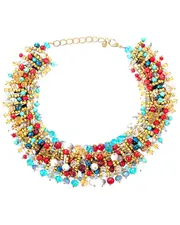 Eye Candy LA Glass Crystal Roya Statement Necklace