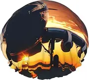 Aircraft Plane At Sunset Print Shower Cap For Women Men Reusable Lightweight Soft Bath Hair Cap With Elastic Band