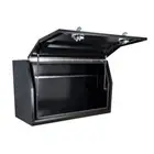 1400 x 600 x 820mm Black Aluminium Full Lid Ute Tool Box Truck Trailer Toolbox