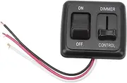 12 Volt DC Dimmer Switch, 10A 12V DC Toggle Switch with High Side Dimmer Control for Led Halogen Incandescent RV Car Truck Strip, Dimmer Control Switch, Led Dimmer Switch