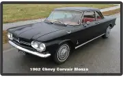 1962 Black Chevy Corvair Monza Refrigerator / Tool Box Magnet