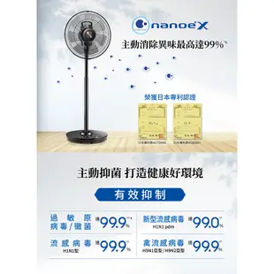 Panasonic國際牌 16吋 DC直流馬達nanoe清淨型電風扇 F-H16LXD-K【柏碩電器BSmall】