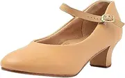 [ARCLIBER] Character Shoes for Women Ankle Strap 1.55" Dance Heels for Ballroom Salsa Tango