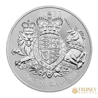 在飛比找蝦皮商城優惠-【TRUNEY貴金屬】2022英國皇家徽章紀念性銀幣10盎司
