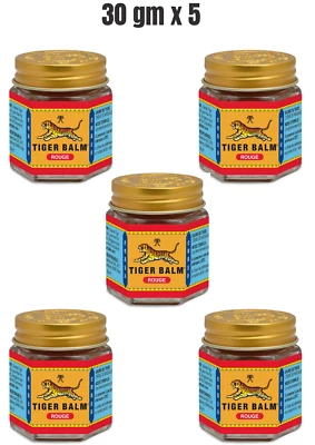 5 X Tiger Balm Ointment Herbal Aroma Relaxing Massage 30 gm