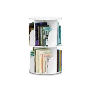 MIUZ Round Rotating Swivel Bookshelf Bookcase Cabinet White - 5 Different Sizes