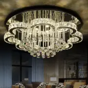LED K9 Crystal Ceiling Light Living Dimming Lamp Chandelier Lighting Remote