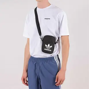 ADIDAS TREFOIL BAG 愛迪達 包包 腰包 側背包 斜背包 隨身包 肩背包 小包 黑白 黑色 EI7411